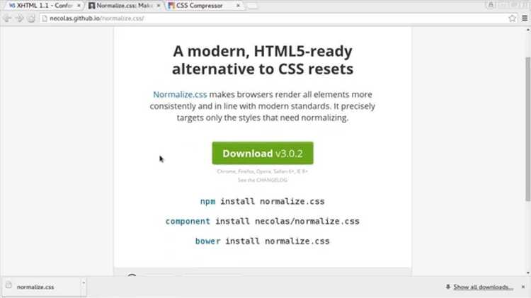 Как подключить normalize.css через CDN