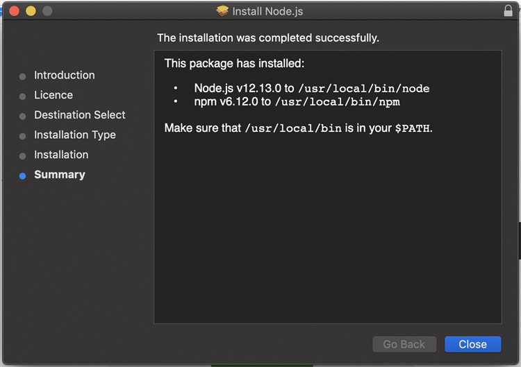 Проверка установлен ли Node.js на вашем Mac