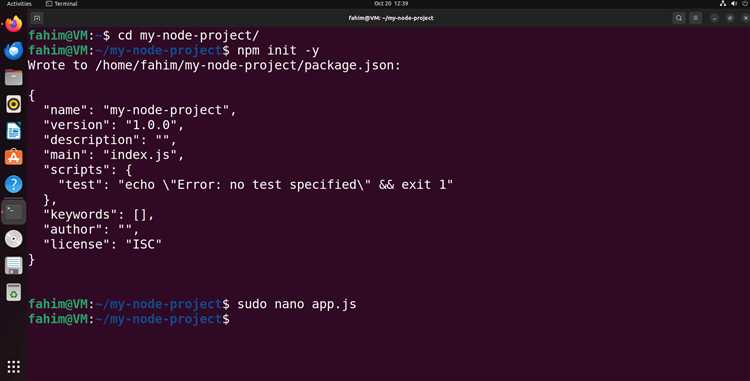 Подготовка системы для установки Node.js на Ubuntu