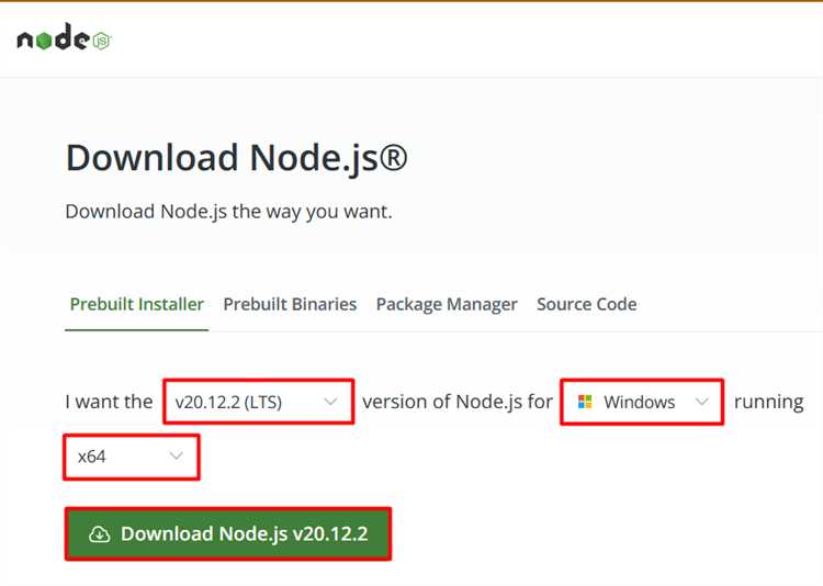 Проверка правильности установки Node.js на компьютере