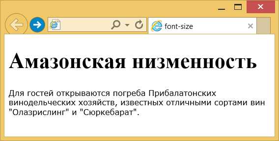Какое свойство css определяет размер шрифта текста