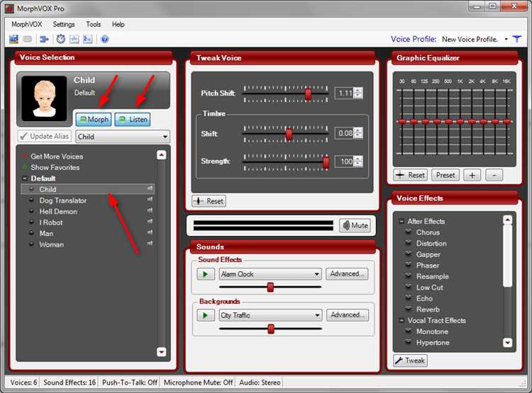 Как сделать голос тянки в morphvox pro