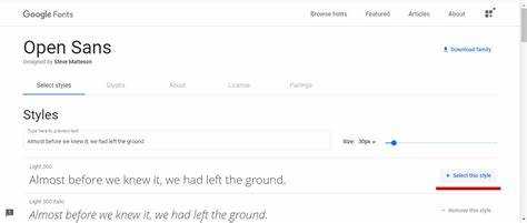 Как получить ссылку на шрифт Google Fonts для вставки в код
