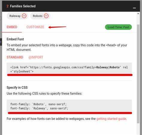 Подключение шрифтов с помощью Google Fonts
