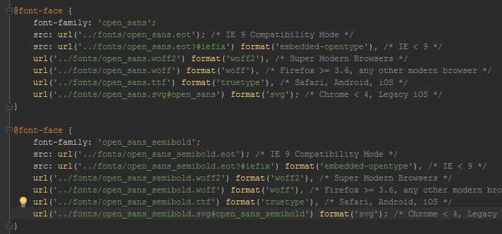 Как подключить шрифт otf к сайту css