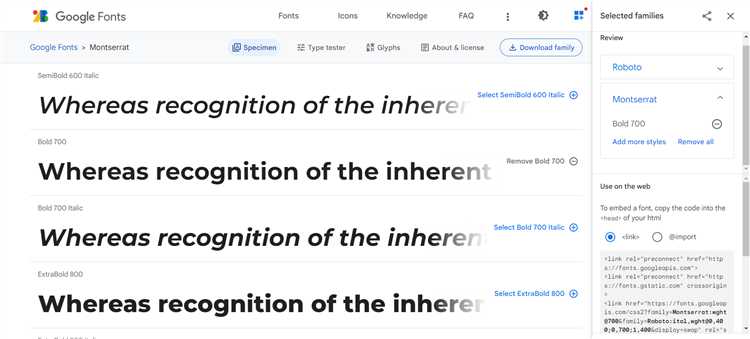 Как выбрать шрифт на сайте Google Fonts