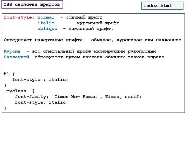 Как указать шрифт с помощью свойства font-family