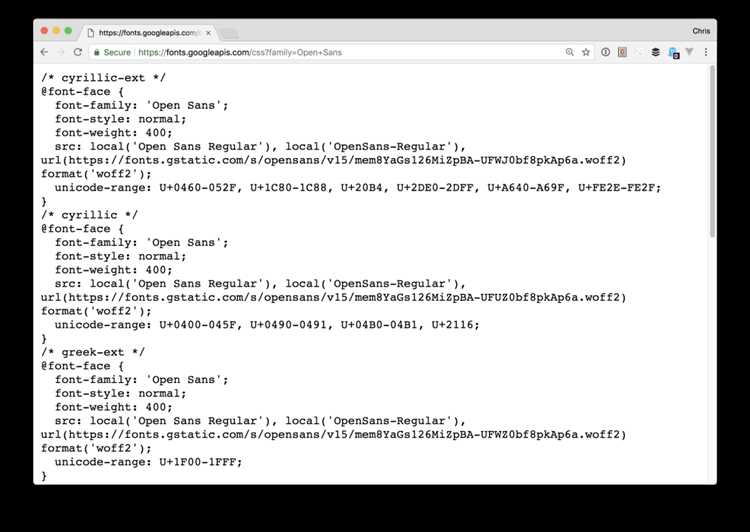 Как правильно подключить шрифты в css