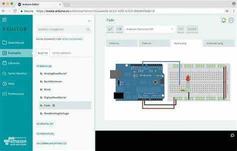 Создание проекта и загрузка скетча в веб-интерфейсе