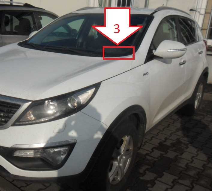 Наличие VIN кода на панели приборов Kia Sportage