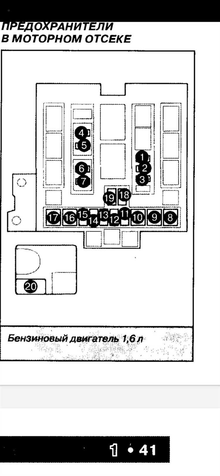 Позиция блока предохранителей в салоне автомобиля