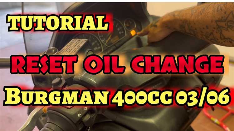 Как избежать ошибок при сбросе oil change на Suzuki Burgman 400