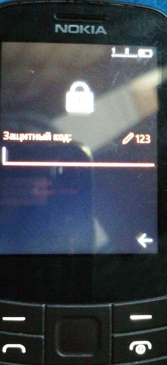 Как сбросить защитный код на nokia 1280