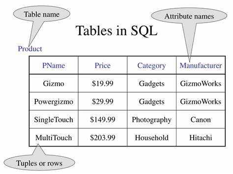 Типы данных для полей таблицы в SQL