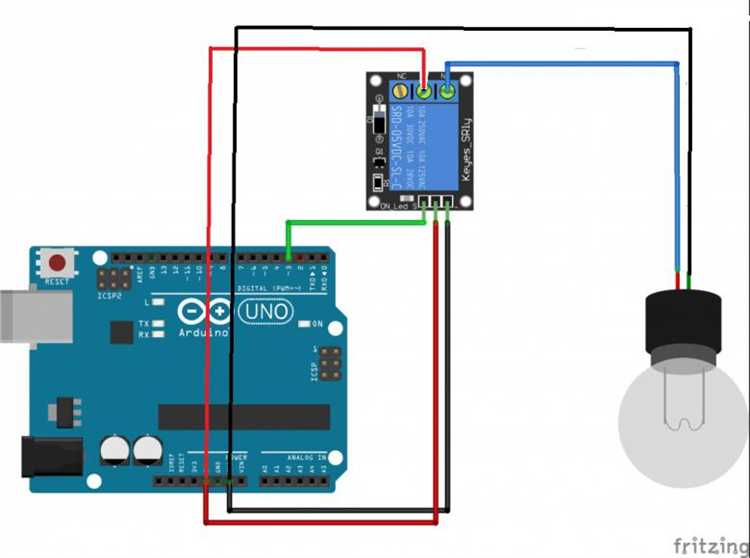 Как реле подключается к цифровым пинам Arduino Block