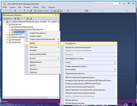 Как экспортировать базу данных sql server management studio