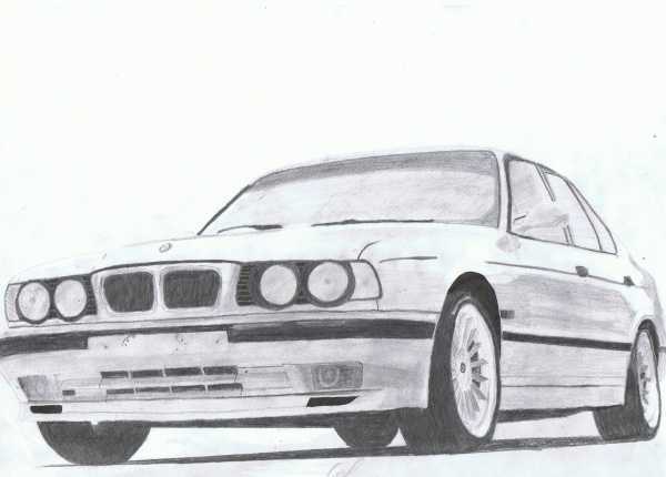Как нарисовать bmw карандашом