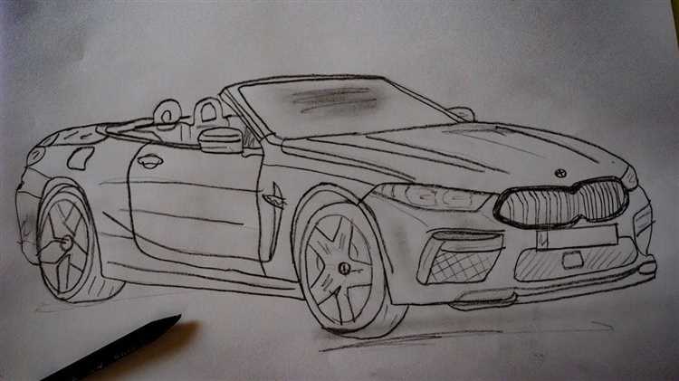 Подготовка материалов и инструментов для рисования BMW M8