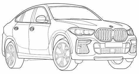 Рисуем характерные элементы передней части BMW X4