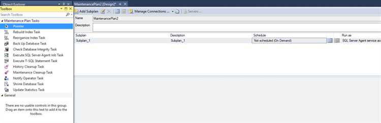 Как перенести maintenance plan в sql