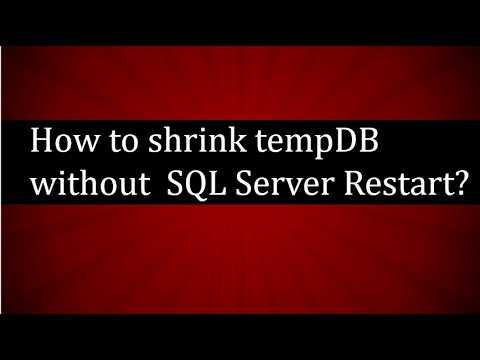 Как почистить tempdb ms sql