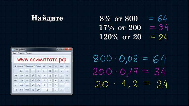 Как посчитать процент в sql