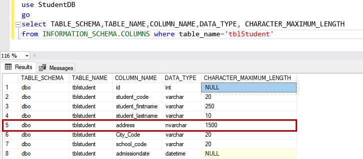 Анализ типов данных в таблицах MySQL через INFORMATION_SCHEMA
