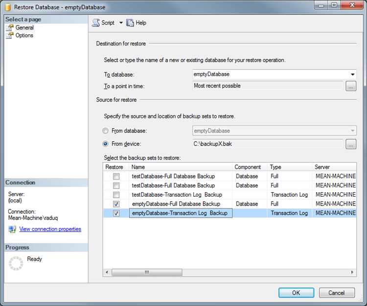 Использование SQL Server Management Studio для резервного копирования