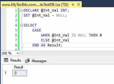 Как убрать null в sql