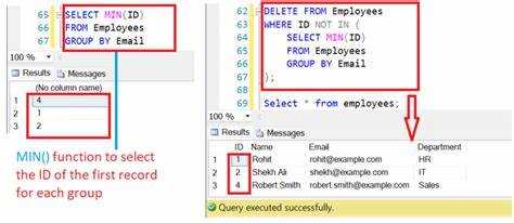 Как удалить дубликаты в sql