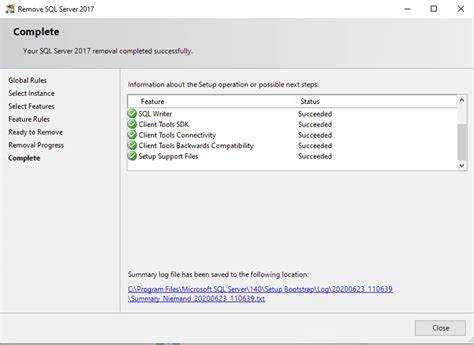 Как удалить microsoft sql