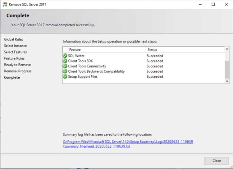 Подготовка к удалению SQL Server Orion Pro: что нужно проверить