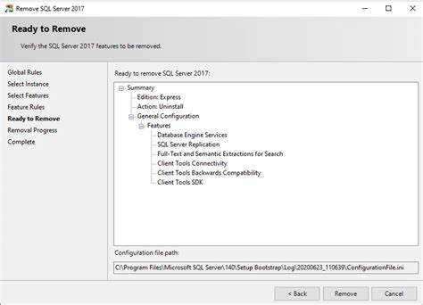 Как удалить sql сервер орион про