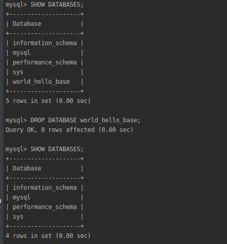 Как удалить таблицу из базы данных sql