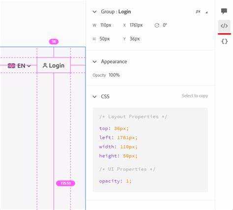 Как в adobe xd посмотреть css код
