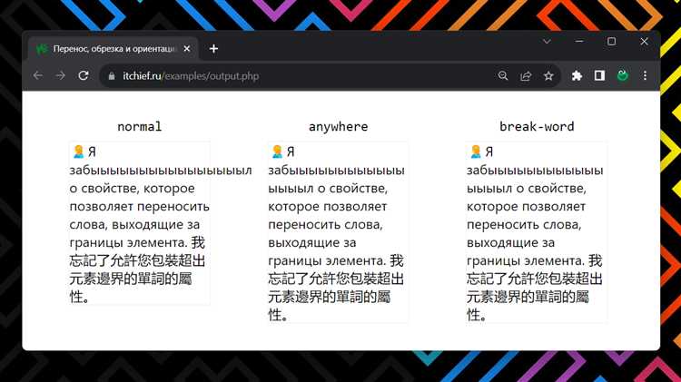 Разница между overflow-wrap и word-break