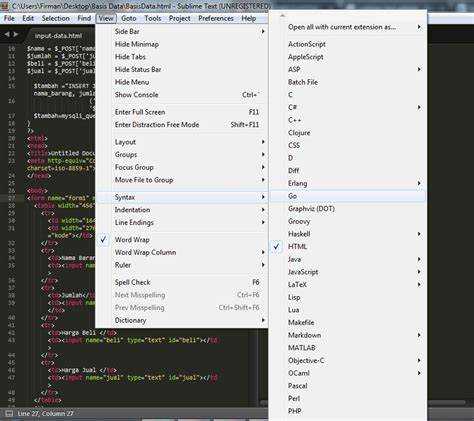 Как в sublime text подключить css