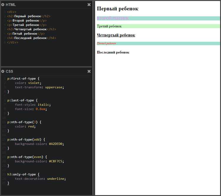 Как выбрать все дочерние элементы в css