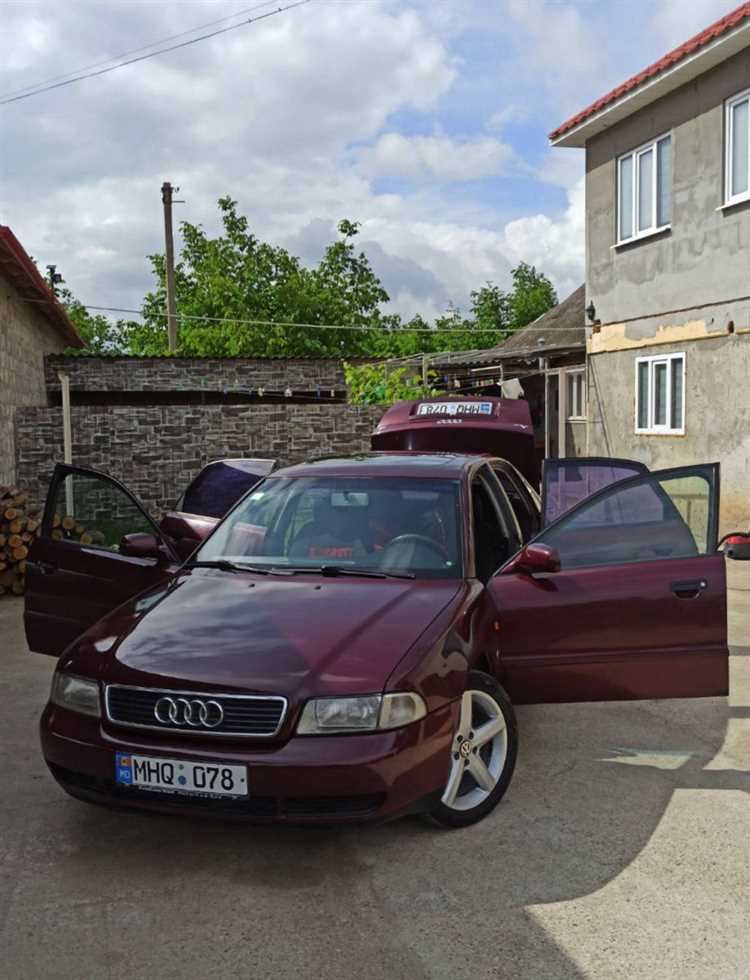 Боковой профиль Audi A4: линия кузова и дверные ручки