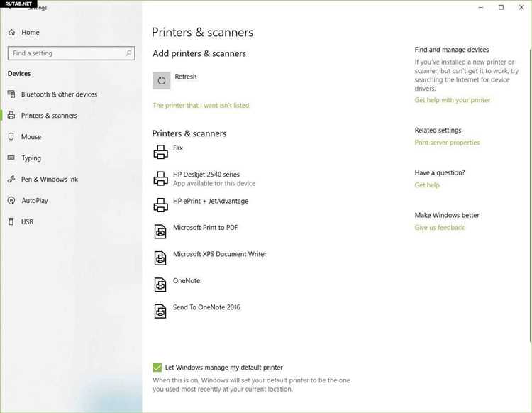 Поиск и установка драйверов для принтера в Windows 10