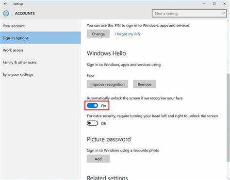 Как восстановить настройки входа после отключения Windows Hello