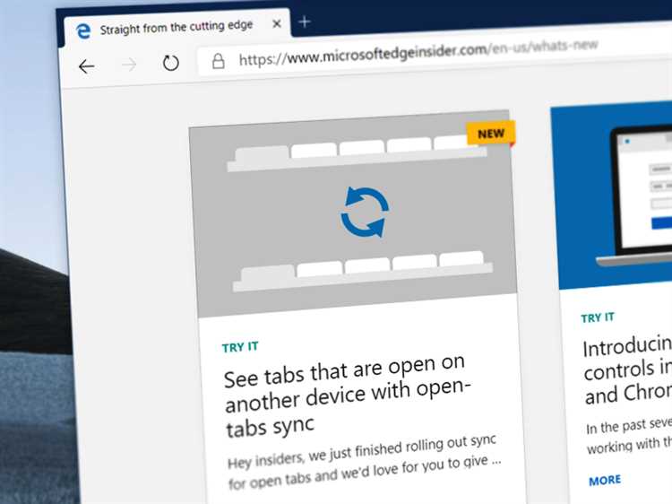 Подключение Google аккаунта к Microsoft Edge через настройки