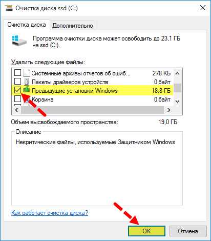 Понимание назначения папки Windows.old