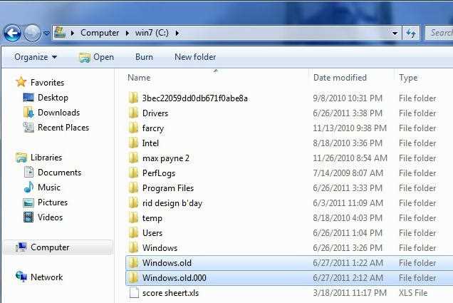 Как восстановить файлы из Windows.old после удаления