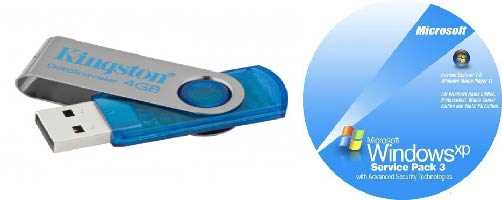 Процесс установки Windows XP с флешки на компьютер