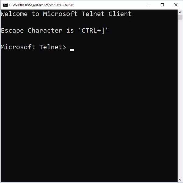 Удаление Telnet из системы Windows 10