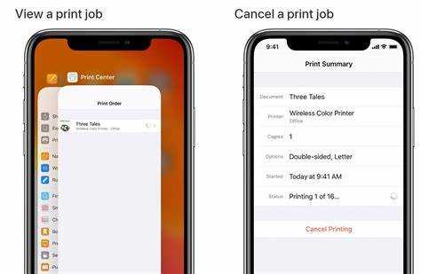 Как использовать дополнительные функции печати через AirPrint