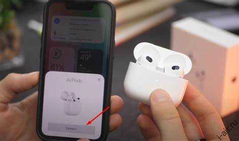 Включение режима сопряжения на AirPods