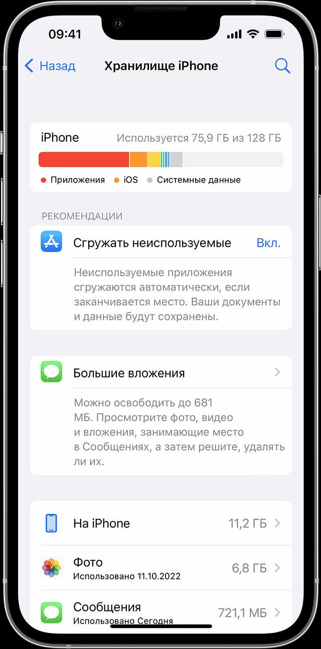 Как посмотреть чем занята память на iphone