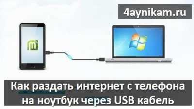 Как настроить раздачу интернета через USB-кабель